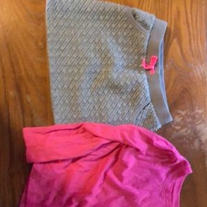 Skirt and long sleeve shirt